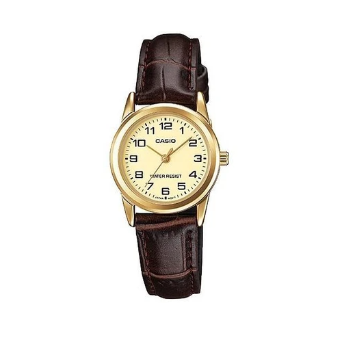 Casio LTP-V001GL-9BUDF Brown Leather Watch for Women - Diligence1International
