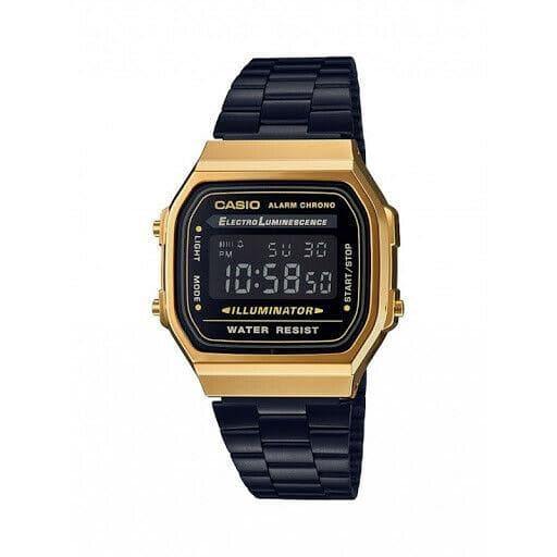 Casio Classic A168WEGB-1BDF Retro Gold and Black Digital Watch - Diligence1International