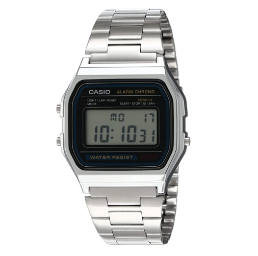 Casio Classic A-158WA Silver Stainless Steel Digital Watch - Diligence1International