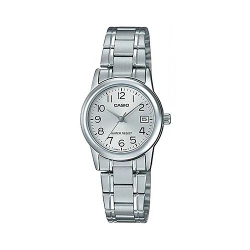 Casio LTP-V002D-7BUDF Silver Stainless Steel Strap Watch for Women - Diligence1International