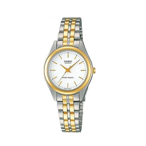 Casio Vintage Women's Silver & Gold Stainless Steel Strap Watch- LTP-1129G-7ARDF - Diligence1International