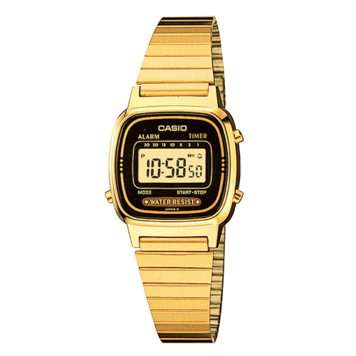 Casio Women's Vintage LA-670WGA-1DF Daily Alarm Digital Gold-tone Watch - Diligence1International