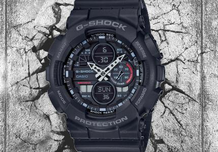 Casio G-Shock Standard Analog-Digital Stealth Black Color Watch GA140-1A1DR - Diligence1International