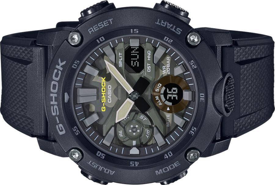 Casio G-Shock Utility Model Anadigi Black Green Camo Dial Men's Watch GA2000SU-1A - Diligence1International