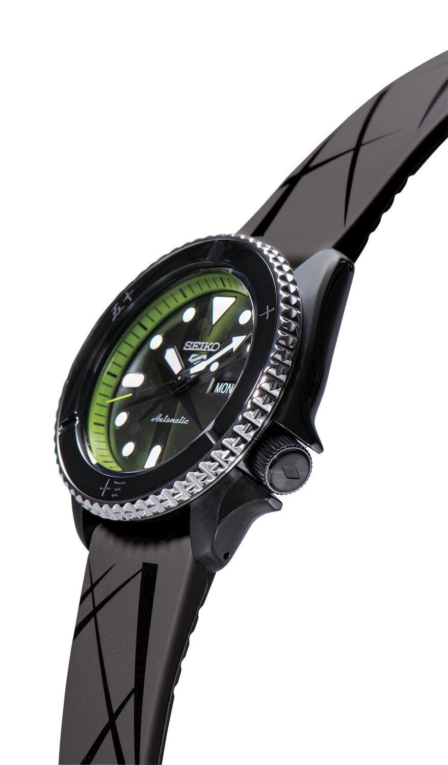 Seiko 5 Sports 100M One Piece x Zoro LE Automatic Men's Watch Green Dial Rubber SRPH67K1