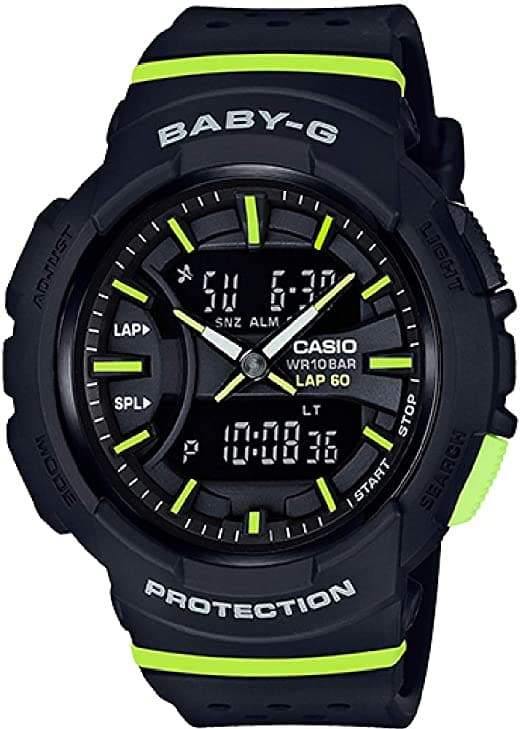 Casio Baby-G Standard Analog-Digital Black x Neon Green Accents Watch BGA240-1A2DR - Diligence1International