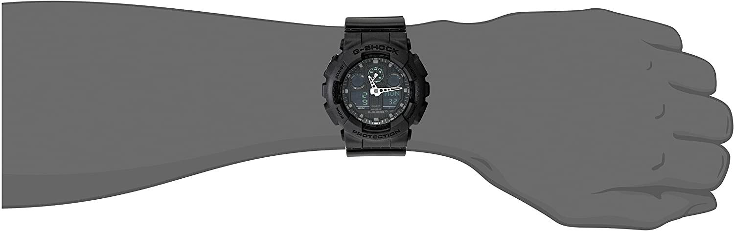 Casio G-Shock Black Series Anadigi Black x Green Accents Watch GA100MB-1ADR - Diligence1International