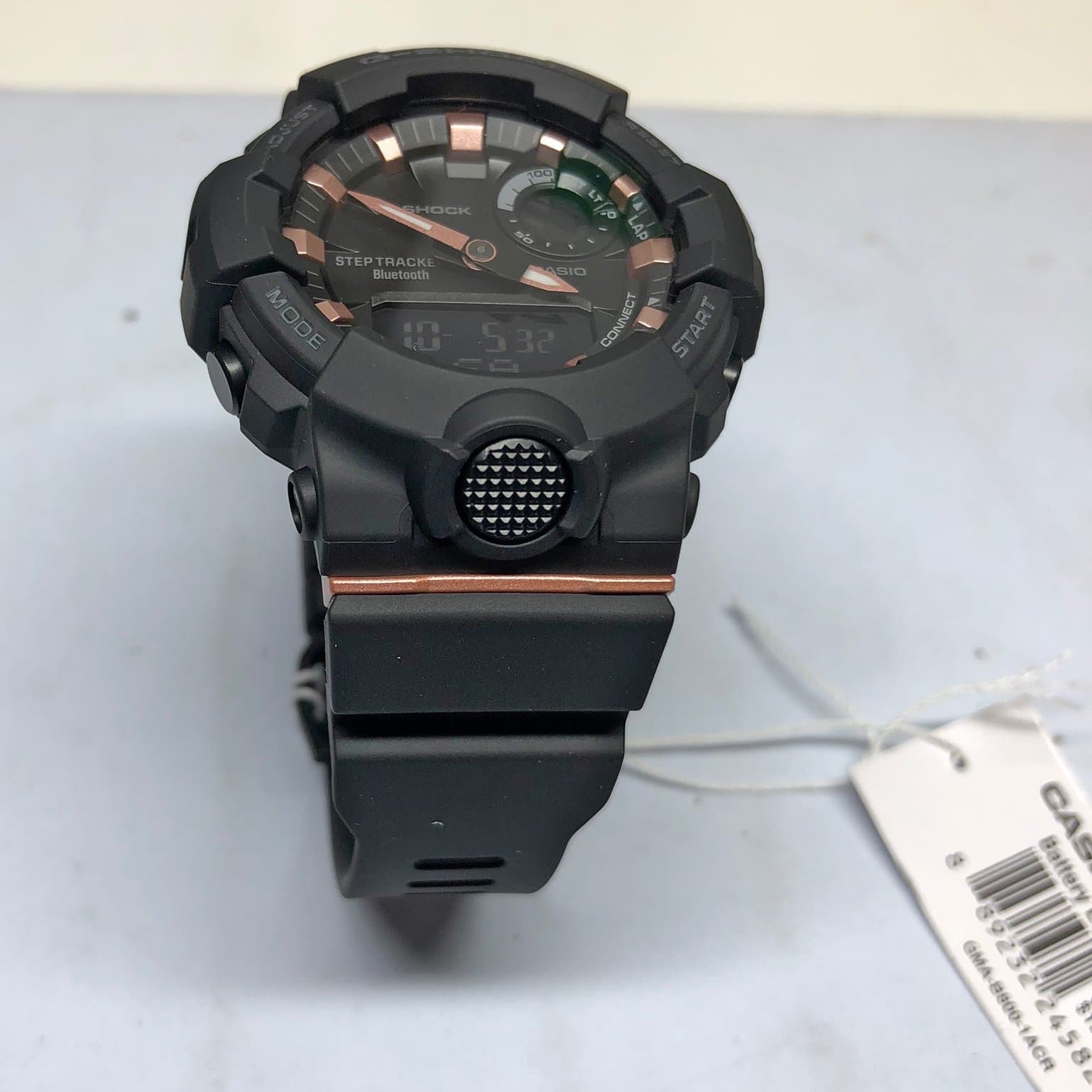 Casio G-Shock G’Squad Mobile Link Bluetooth Anadigi Black x Rose Gold Accent Watch GMAB800-1ADR - Diligence1International