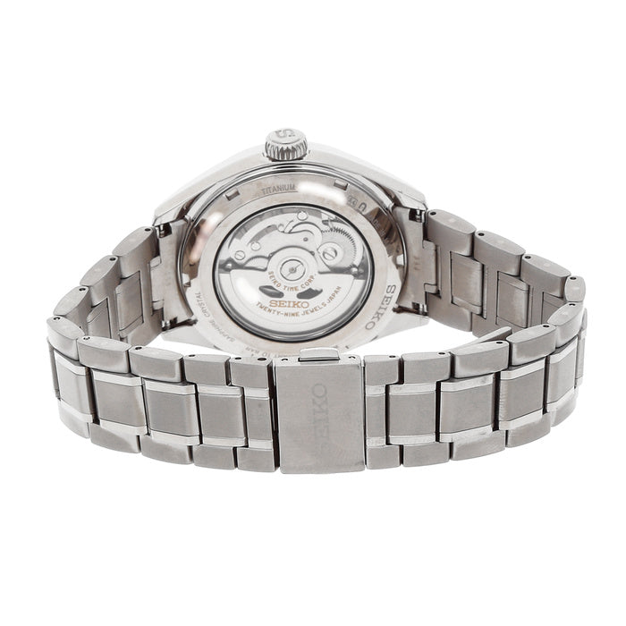 Seiko JDM Presage White Baby GS Snowflake Men's Titanium Watch w/ Pow. Res. Indicator SARW041 - Diligence1International