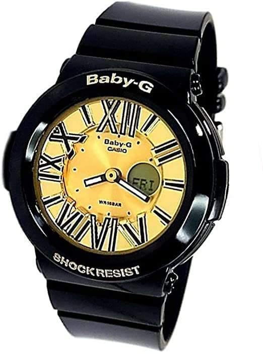 Casio Baby-G Black & Gold Series Anadigital Black x Gold Dial Watch BGA160-1BDR - Diligence1International