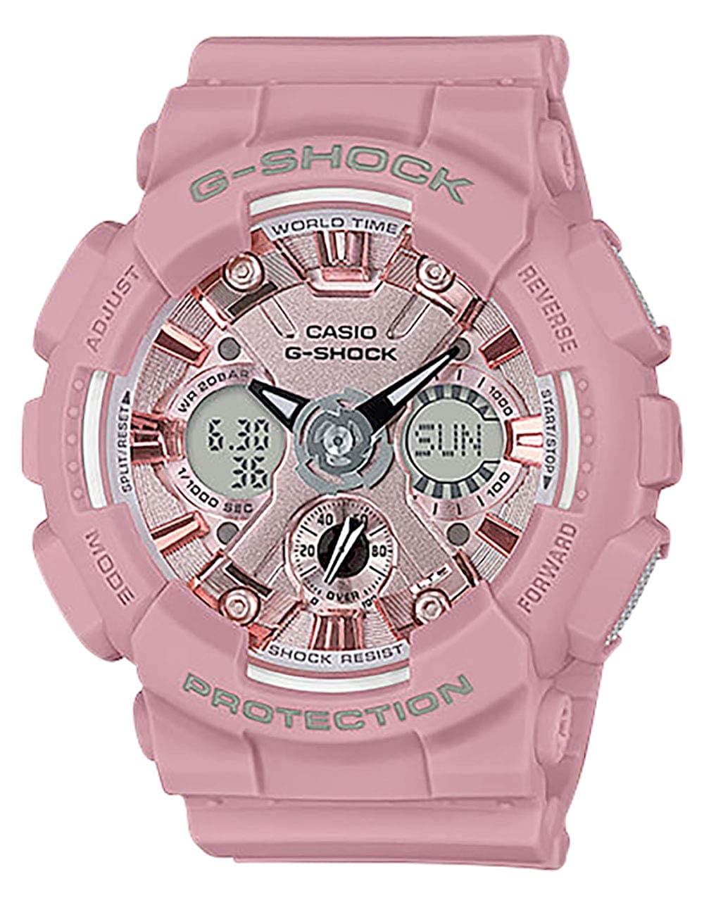 Casio G-Shock Sneaker S Series Anadigi Pastel Pink Ladies' Watch GMAS120DP-4ADR - Diligence1International