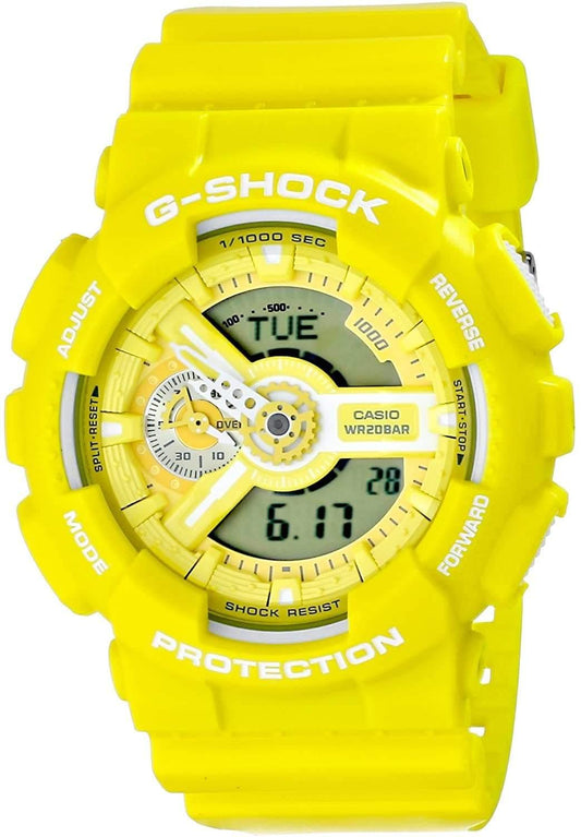 Casio G-Shock GA110 Series Analog-Digital Standard Color Yellow Watch GA110BC-9ADR - Diligence1International