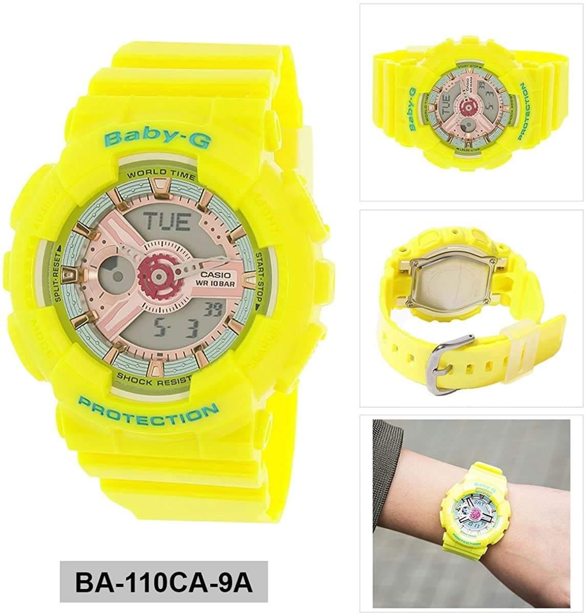 Casio Baby-G BA-110 New Beach Color Series Analog-Digital Pastel Yellow Watch BA110CA-9A - Diligence1International