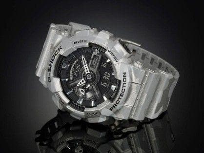 Casio G-Shock GA110 Series Military Grey Camo Black Dial Watch GA110CM-8ADR - Diligence1International