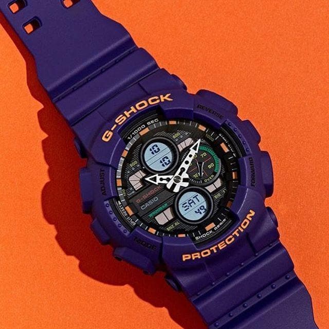 Casio G-Shock Special Color Neon Genesis Evangelion Purple Watch GA140-6ADR - Diligence1International