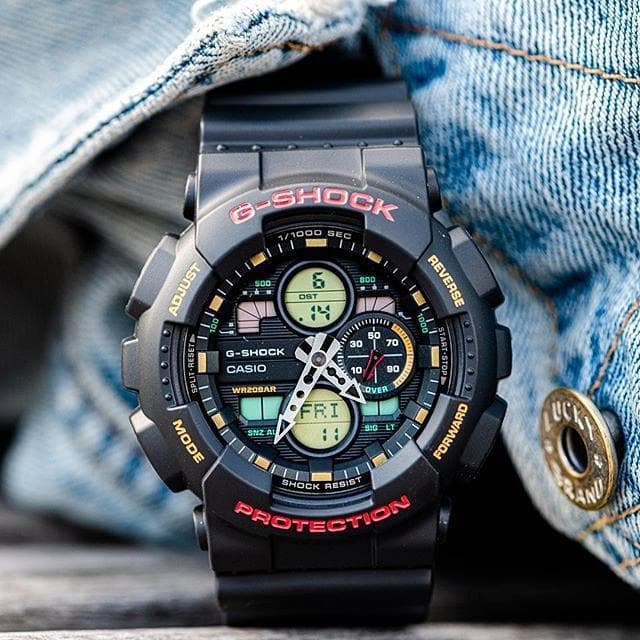 Casio G-Shock Standard Analog-Digital Basic Color Black Watch GA140-1A4DR - Diligence1International