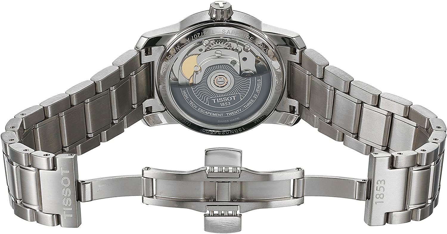 Tissot Swiss Made T-Classic Titanium Automatic Silver Dial Ladies Watch T0872074403700 - Diligence1International