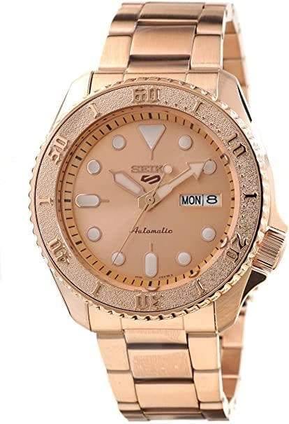 NEW Seiko 5 Sports 100M Automatic Men's Watch All Rose Gold Plated SRPE72K1 - Diligence1International