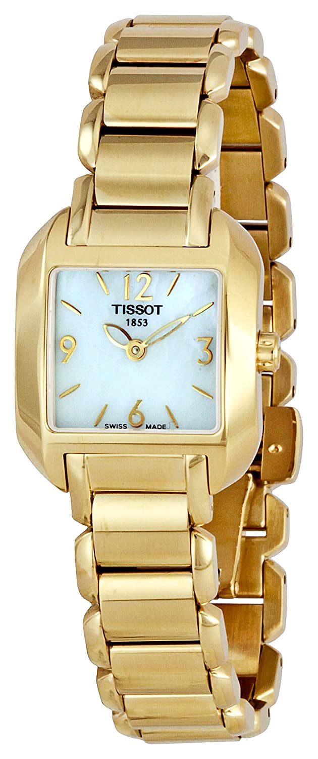 Tissot Swiss Made T-Wave Stylist-T Ladies' MOP Gold Plated Watch T02.5.285.82 - Diligence1International