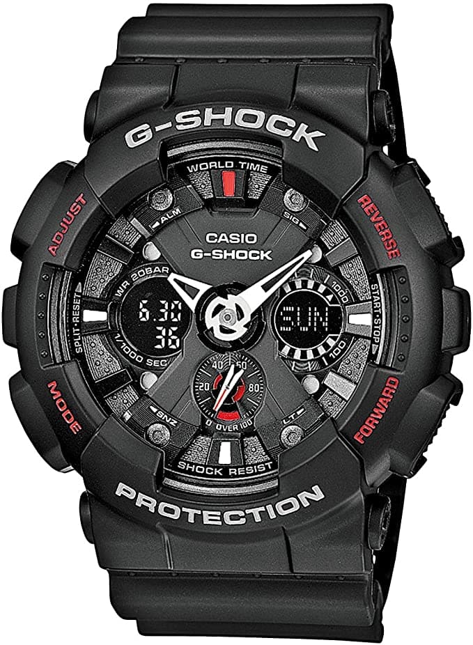 Casio G-Shock GA120 Model Black x Red x Grey x White Accents Watch Last Dance GA120-1ADR - Diligence1International