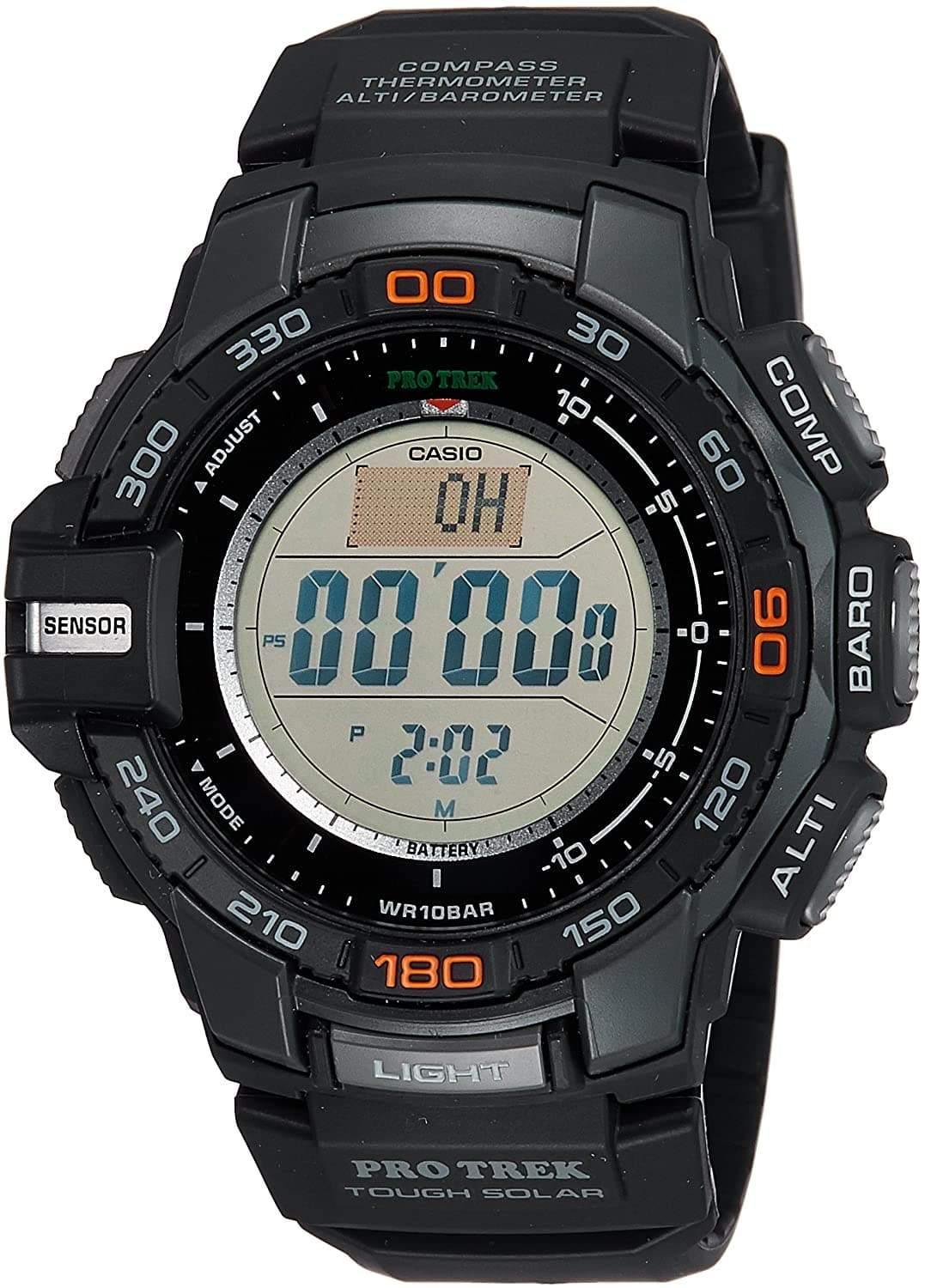 Casio Protrek Solar Powered Triple Sensor Digital Men's Black Resin Watch PRG270-1 - Diligence1International