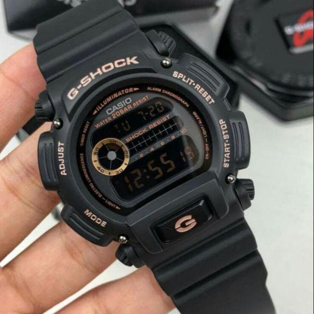 Casio G-Shock Black Stealth Series Digital Black x Rose Gold Accents Watch DW9052GBX-1A4DR - Diligence1International