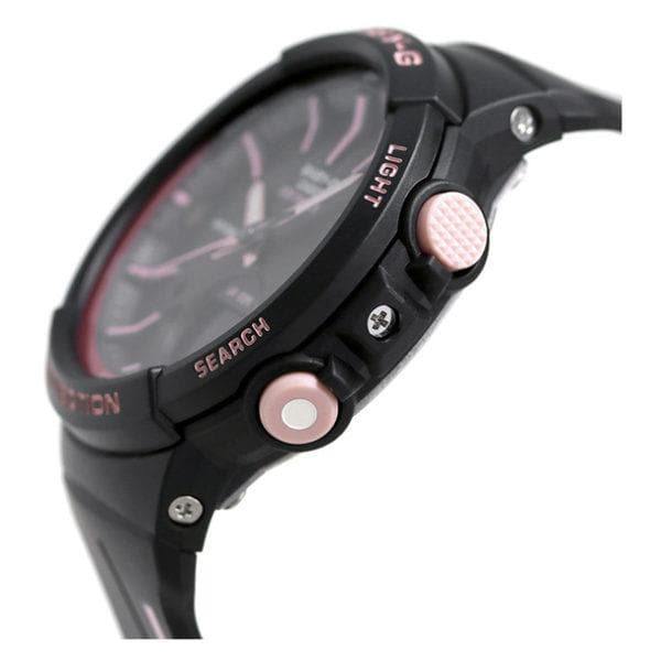 Casio Baby-G BGS Step Tracker Analog-Digital Black x Pink Accents Watch BGS100RT-1ADR - Diligence1International