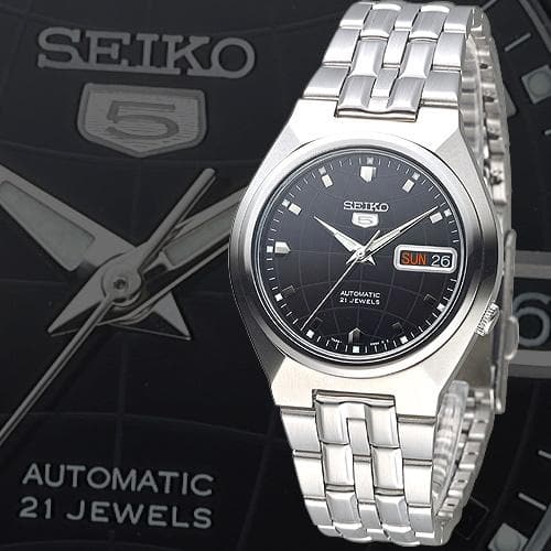 Seiko 5 Classic Men's Size Black Dial Stainless Steel Strap Watch SNKL71K1 - Diligence1International