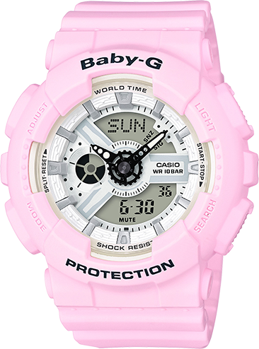 Casio Baby-G BA-110 New Beach Color Series Analog-Digital Pastel Pink Watch BA110BE-4ADR - Diligence1International