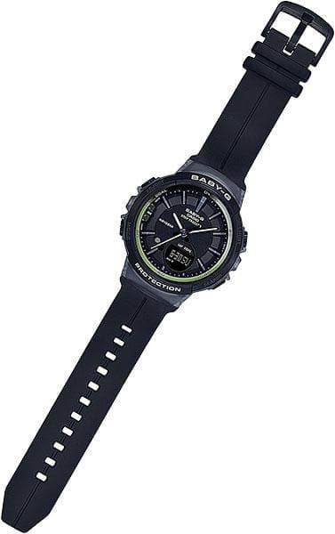 Casio Baby-G BGS Step Tracker Analog-Digital Black x Neon Green Accents  Watch BGS100-1ADR