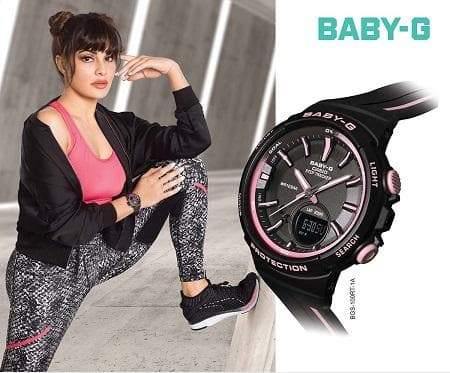 Casio Baby-G BGS Step Tracker Analog-Digital Black x Pink Accents Watch BGS100RT-1ADR - Diligence1International