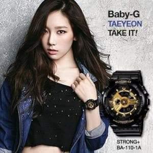 Casio Baby G BA110 Black Gold Series Analog Digital Black x Gold