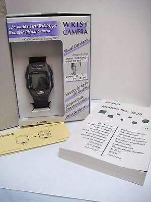 Casio Retrograde Ultra Rare Vintage First Wrist Camera Digital Black Rubber Strap Watch WQV-2-1DR - Diligence1International