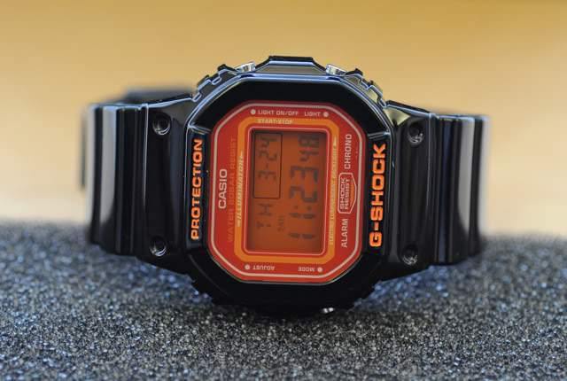 Casio G-Shock Digital Lava Orange Dial Black Watch DW5600CS-1DR - Diligence1International