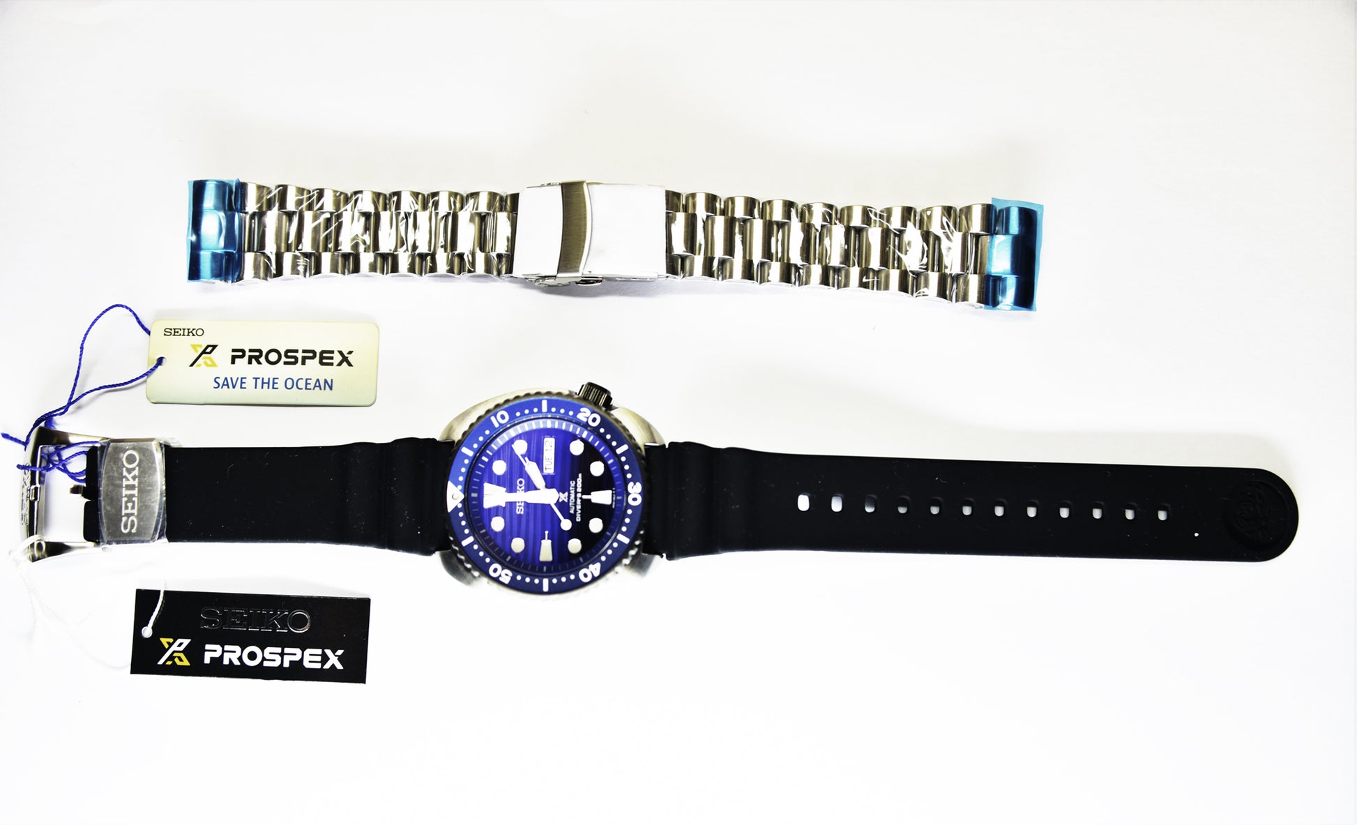 Seiko SE Save the Ocean Turtle Diver's Men's Watch Rubber+Endmill 316L S/S Watch SRPC91K1 SET - Diligence1International