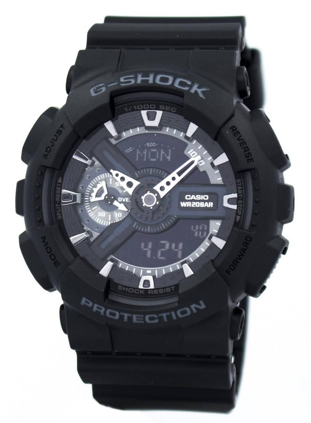 Casio G-Shock Black Stealth Series Analog-Digital ALL Black Watch GA110-1BDR - Diligence1International