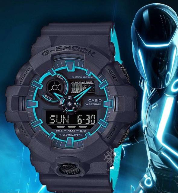 Casio G-Shock Special Color Model Black x Neon Blue Watch Tron GA700SE-1A2DR - Diligence1International