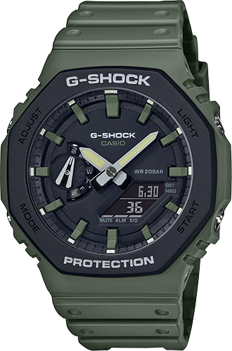 Casio G-Shock Carbon Core Guard Military Green Utility Model AP CasiOak Watch GA2110SU-3ADR - Diligence1International