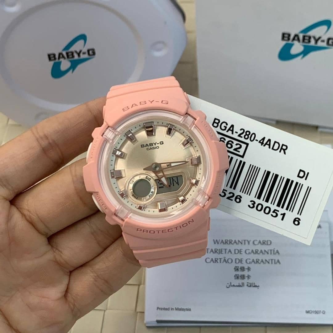 Casio Baby-G Standard Anadigi All Pink Watch BGA280-4ADR
