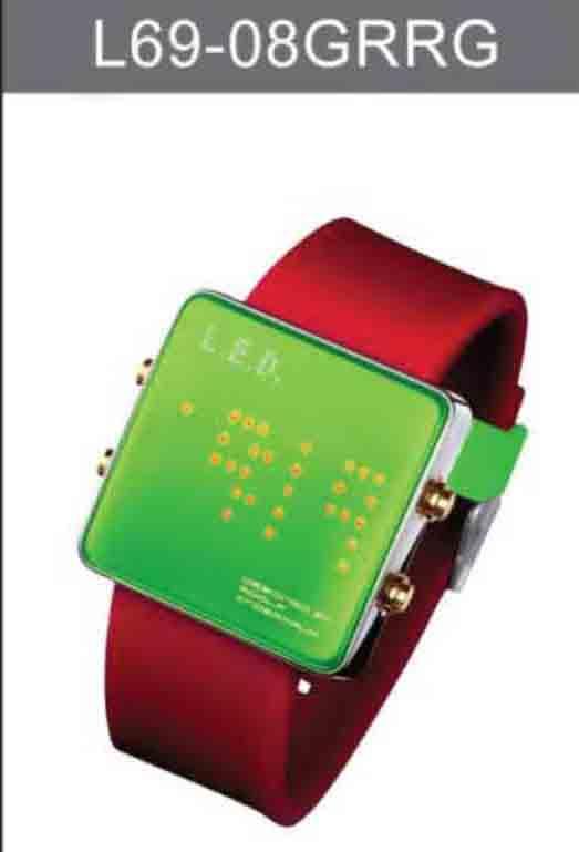 Life Evolution Design Unisex LED Watch L69-08GRRG - Diligence1International