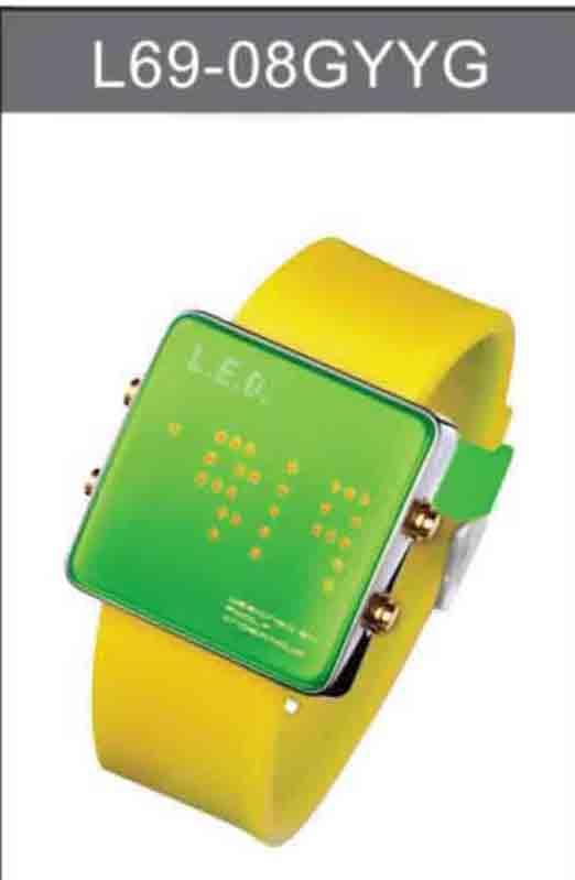 Life Evolution Design Unisex LED Watch L69-08GYYG - Diligence1International