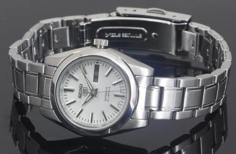 Seiko 5 Classic Ladies Size Silver Dial Stainless Steel Strap Watch SYMK13K1 - Diligence1International