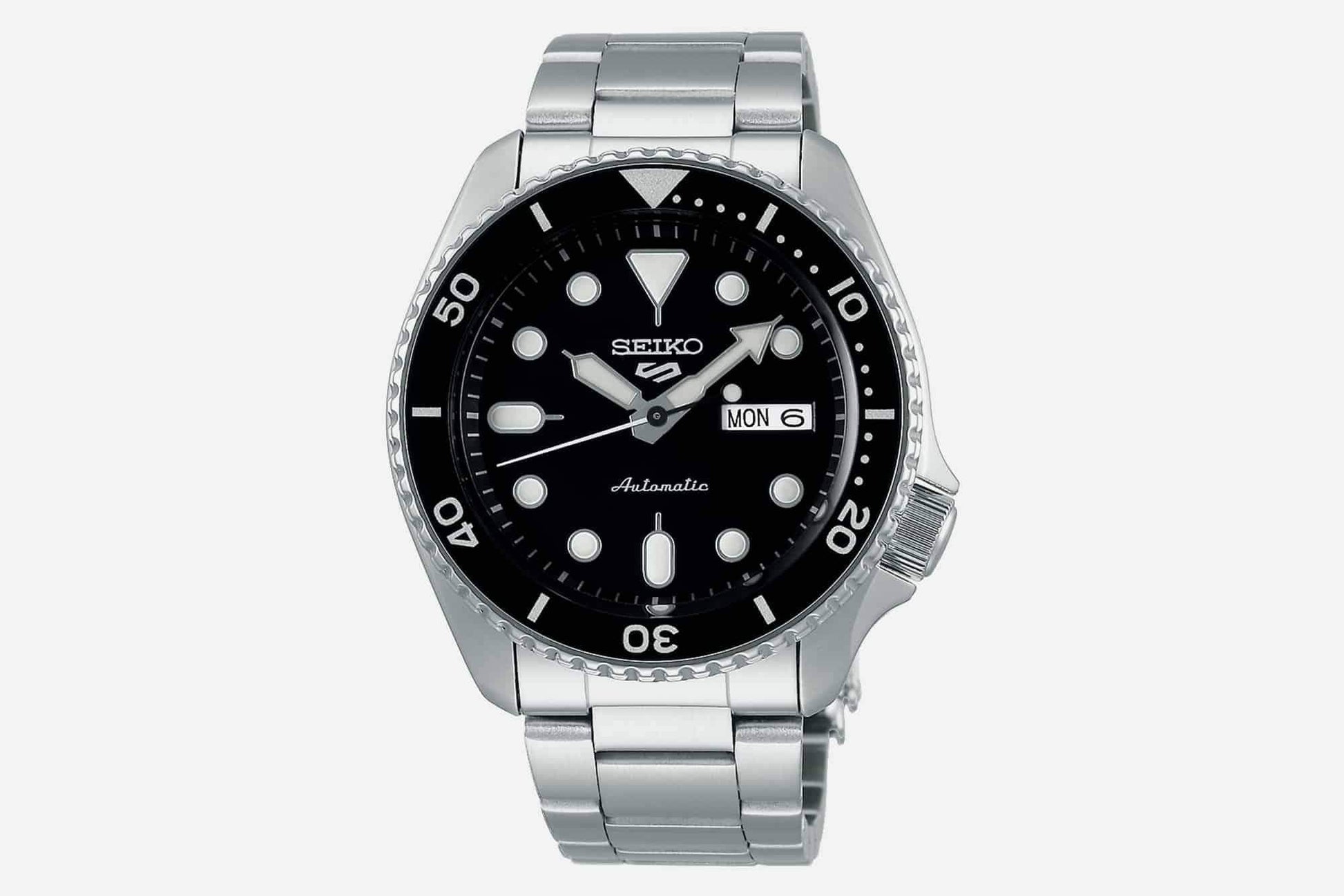 NEW Seiko 5 Sports 100M Automatic Men's Watch Black Dial Bezel SRPD55K1 - Diligence1International