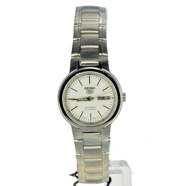 Seiko 5 Classic Ladies Size White Dial Stainless Steel Strap Watch SYME39K1 - Diligence1International