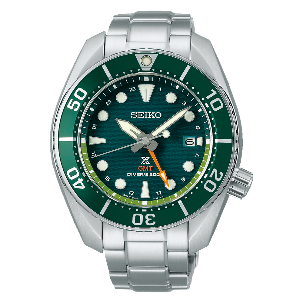 Seiko Prospex King Sumo GMT Solar Seascape Green Men's Stainless Steel Watch SFK003J1