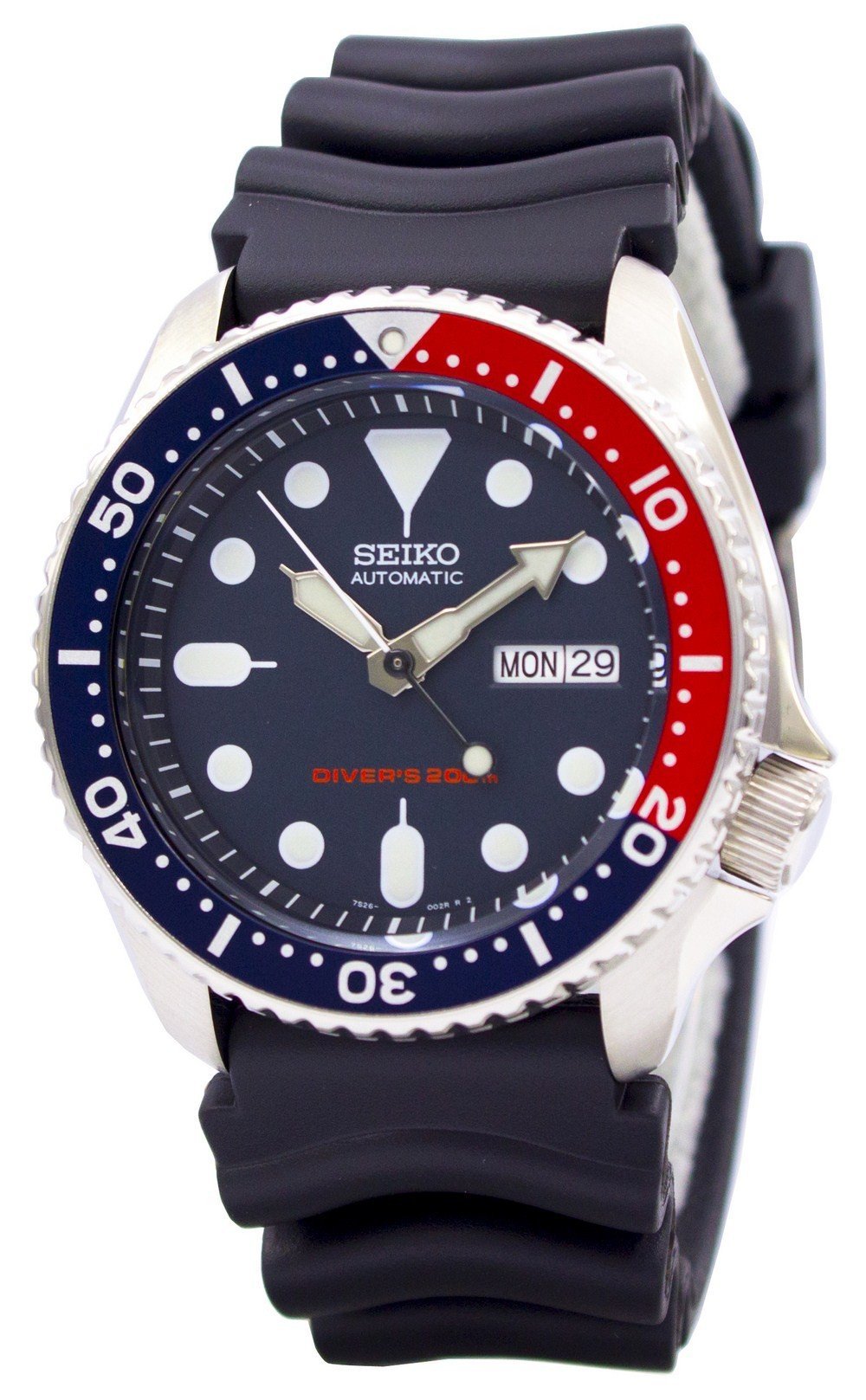 Seiko Pepsi SKX Diver's 200M Men's Rubber+Endmill 316L S/S Strap Watch SKX009K1 SET - Diligence1International