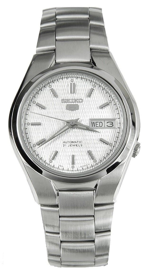 Seiko 5 Classic Men's Size Silver Dial Stainless Steel Strap Watch SNK601K1 - Diligence1International