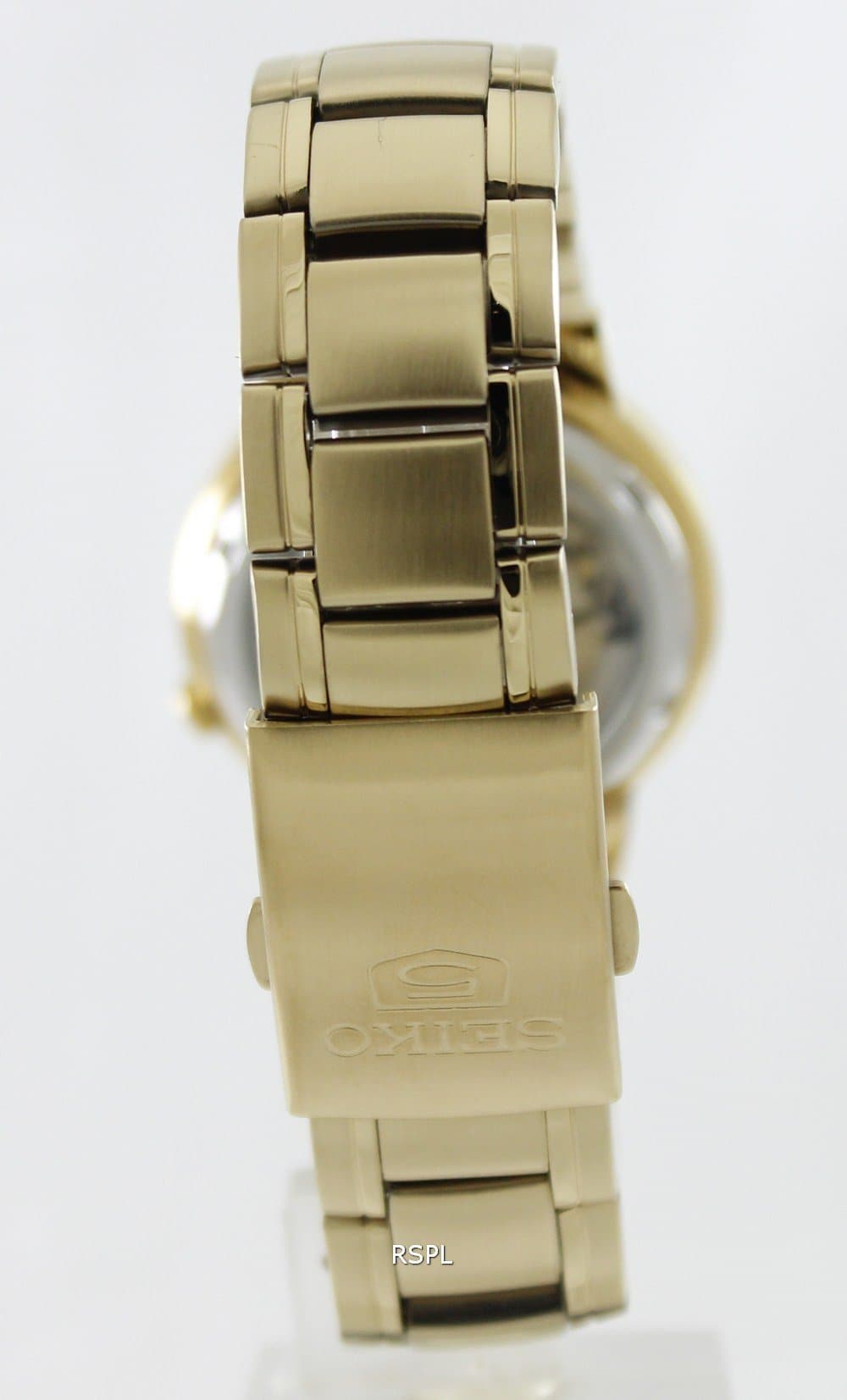 Seiko 5 Classic Mens Size Gold Dial & Plated Stainless Steel Strap Watch SNKA10K1 - Diligence1International