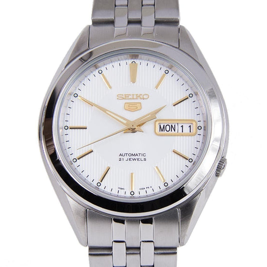 Seiko 5 Classic Men's Size Silver Dial Stainless Steel Strap Watch SNKL17K1 - Diligence1International