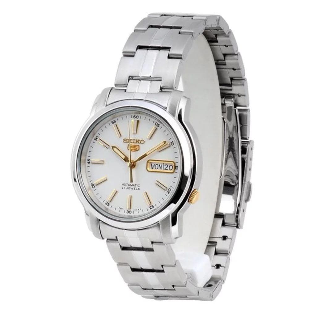 Seiko 5 Classic Men's Size White Dial Stainless Steel Strap Watch SNKL77K1 - Diligence1International